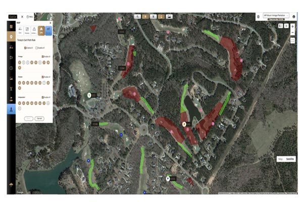 Golf car control for golf course operators