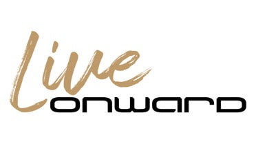 Onward Live golf cart logo.