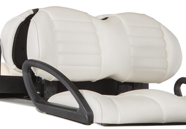 Banquette haut de gamme pour voiturette de golf, blanc cassé